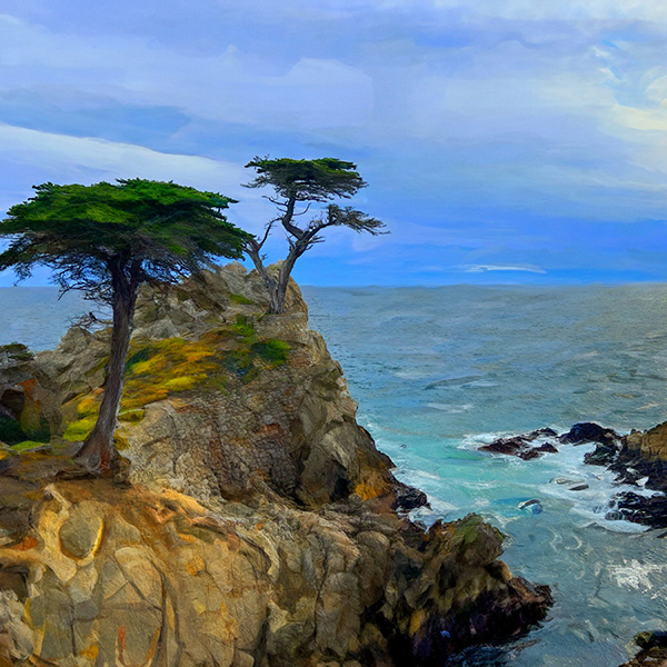 The Lone Cypress – Fine Art Print, Giclée, Unframed, 8×6 in or 12×9 in
