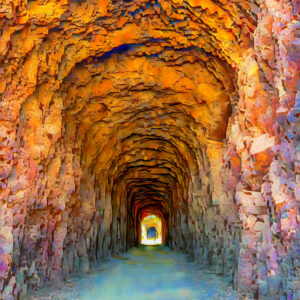 Historic Railroad Tunnel Trail - Fine Art Print, Giclée, Unframed, 8x6 in or 12x9 in